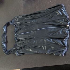 Black halter corset